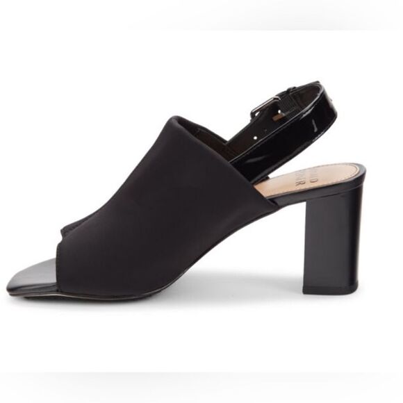 NIB Donald Pliner Women’s Black Suede Open Toe Sandal with 3” Block Heel- Size 6 - Picture 5 of 12